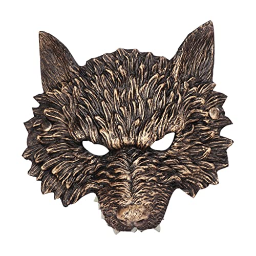 POPETPOP Wolfsmaske für Halloween Realistische Kostümmaske für Karneval Fasching und Maskerade für Partys und Cosplay Hochwertige Verarbeitung und Kreatives von POPETPOP