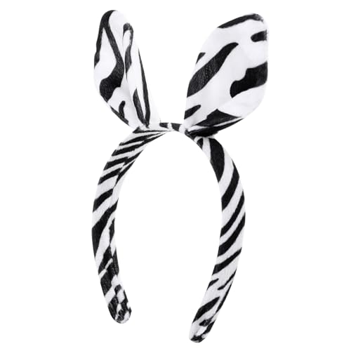 POPETPOP Zebra Haarreif mit Weichen Plüschohren Bequemes Stirnband für Halloween und Karneval Einfaches Cosplay Accessoire für Damen Party Kostüm POPETPOP Zebra Haarreif mit Weichen Plüschohren Bequemes Stirnband für Halloween und Karneval Einfaches Cosplay Accessoire für Damen Party Kostüm von POPETPOP