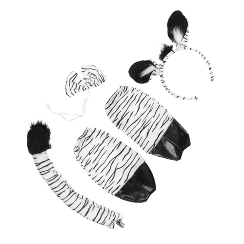 POPETPOP Zebra Kostüm mit Süßem Stirnband Fliege und Handschuhen Hautfreundlich Weiches Material für Tierkostüm Party Cosplay Geburtstag Karneval und Festival POPETPOP Zebra Kostüm mit Süßem Stirnband Fliege und Handschuhen Hautfreundlich Weiches Material für Tierkostüm Party Cosplay Geburtstag Karneval und Festival von POPETPOP