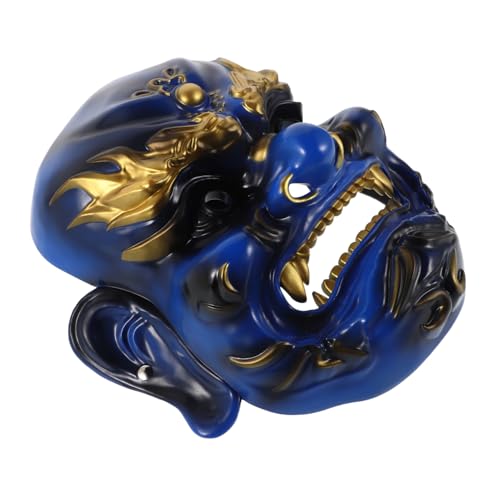POPETPOP der Vermögensmaske Walking Dead-Masken gruselige Masken für beängstigende Filmmaske Halloween Scary Maske Halloween-Teufelsmaske Dämonenmaske Harz Blue von POPETPOP