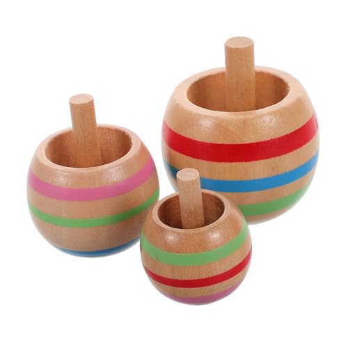 POPETPOP hölzerner Kreisel Bildungsspielzeug einzigartiges Top Toy Spinning Top Toy Fingerspinnen -Spitzen Präzisionskreisel Kreisel für Finger drehen Holz von POPETPOP