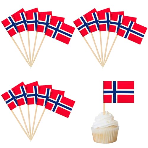 100 Stück Norwegen Cocktail Stick Flaggen,Zahnstocher Flaggen,deko kuchen flagge für Obst Picker Papier Kuchen Topper Sticks,Klein Mini Zahnstocher für Europäische Meisterschaft,Olympische 100 Stück Norwegen Cocktail Stick Flaggen,Zahnstocher Flaggen,deko kuchen flagge für Obst Picker Papier Kuchen Topper Sticks,Klein Mini Zahnstocher für Europäische Meisterschaft,Olympische von POPOYU