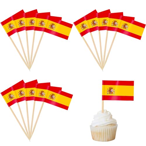 100 Stück Spanien Cocktail Stick Flaggen,Zahnstocher Flaggen,deko kuchen flagge für Obst Picker Papier Kuchen Topper Sticks,Klein Mini Zahnstocher für Europäische Meisterschaft,Olympische 100 Stück Spanien Cocktail Stick Flaggen,Zahnstocher Flaggen,deko kuchen flagge für Obst Picker Papier Kuchen Topper Sticks,Klein Mini Zahnstocher für Europäische Meisterschaft,Olympische von POPOYU