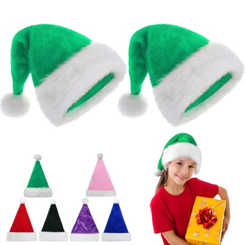 2 Stück Weihnachtsmütze Nikolausmütze Kinder Plüsch,38cm Plüsch Nikolausmütze mit doppeltem Samt für Weihnachtsfeiern,Bequemes Dicker Klassischer Nikolausmütze für festliche Partys im neuen Jahr 2 Stück Weihnachtsmütze Nikolausmütze Kinder Plüsch,38cm Plüsch Nikolausmütze mit doppeltem Samt für Weihnachtsfeiern,Bequemes Dicker Klassischer Nikolausmütze für festliche Partys im neuen Jahr von POPOYU