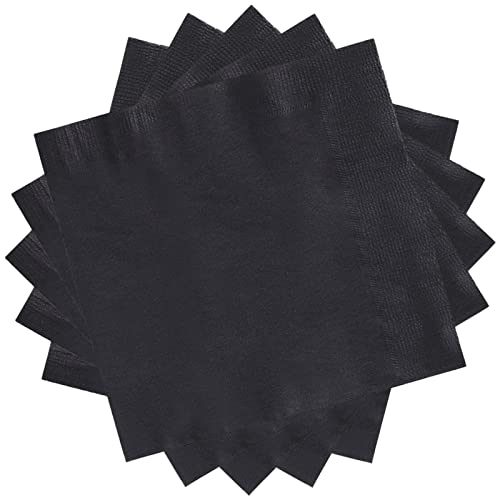 20 Stück Schwarz Servietten,Papierservietten Schwarz 33x33cm Napkins Servietten Paw Cocktailservietten,Tischdeko Hochzeit Papierserviette Einweg Napkins Tisch Dekorationen für Garten Geburtstag Party von POPOYU