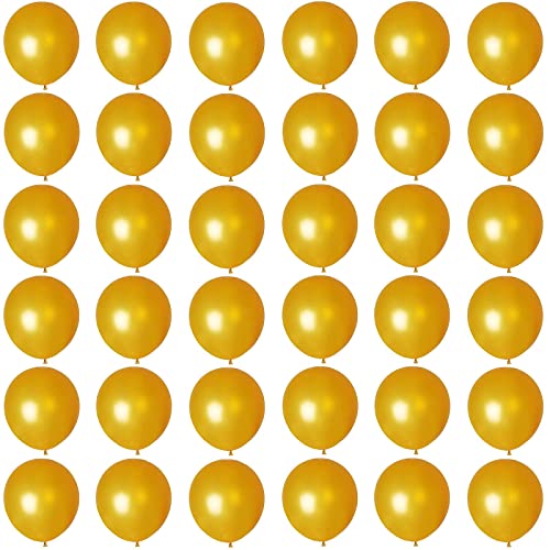 Luftballons Gold 10 Zoll Weihnachten Ballons,36 Stück 25cm Luftballons Weihnachten Helium Ballons Partyballon Deko,Latex Luftballons für Gold Party,Geburtstag,Weihnachtsballon Girlande Dekorationen von POPOYU