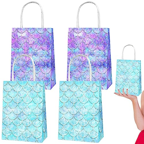 4 Stück Meerjungfrau Kraftpapier Geschenktüten,Süßigkeiten Beutel,Geschenktaschen klein,Meerjungfrau Präsenttüten Papiertüten mit Henkel für Kinder Mädchen Meerjungfrau Motto GeburtstagParty 4 Stück Meerjungfrau Kraftpapier Geschenktüten,Süßigkeiten Beutel,Geschenktaschen klein,Meerjungfrau Präsenttüten Papiertüten mit Henkel für Kinder Mädchen Meerjungfrau Motto GeburtstagParty von POPOYU
