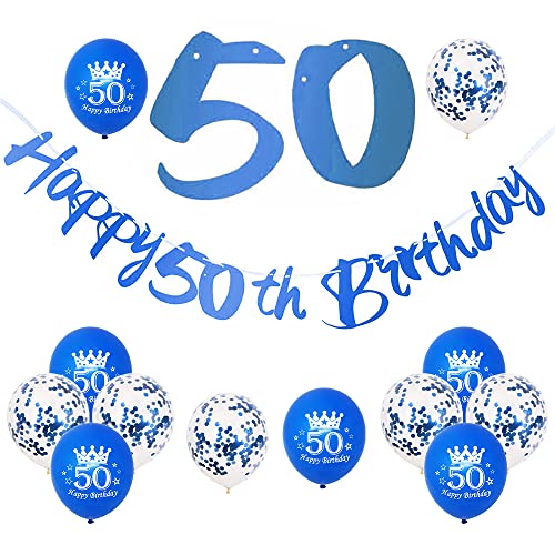 50 Geburtstag Deko, 50. Geburtstag Mann Frauen,50 Jahr Geburtstagdeko,Happy Birthday Girlande Ballon Blau Deko,Deko 50. Geburtstag Konfetti Luftballons,Banner Birthday Party Decorations 50 Geburtstag Deko, 50. Geburtstag Mann Frauen,50 Jahr Geburtstagdeko,Happy Birthday Girlande Ballon Blau Deko,Deko 50. Geburtstag Konfetti Luftballons,Banner Birthday Party Decorations von POPOYU