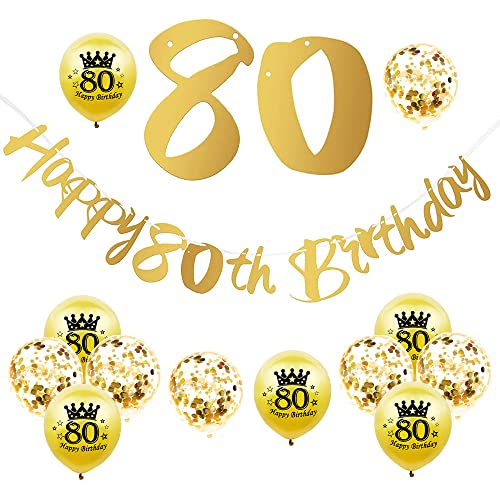 80 Geburtstag Deko, 80. Geburtstag Mann Frauen,80 Jahr Geburtstagdeko,Happy Birthday Girlande Ballon Gold Deko,Deko 80. Geburtstag Konfetti Luftballons,Banner Birthday Party Decorations 80 Geburtstag Deko, 80. Geburtstag Mann Frauen,80 Jahr Geburtstagdeko,Happy Birthday Girlande Ballon Gold Deko,Deko 80. Geburtstag Konfetti Luftballons,Banner Birthday Party Decorations von POPOYU