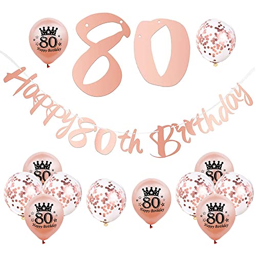 80 Geburtstag Deko, 80. Geburtstag Mann Frauen,80 Jahr Geburtstagdeko,Happy Birthday Girlande Ballon Roségold Deko,Deko 80. Geburtstag Konfetti Luftballons,Banner Birthday Party Decorations 80 Geburtstag Deko, 80. Geburtstag Mann Frauen,80 Jahr Geburtstagdeko,Happy Birthday Girlande Ballon Roségold Deko,Deko 80. Geburtstag Konfetti Luftballons,Banner Birthday Party Decorations von POPOYU