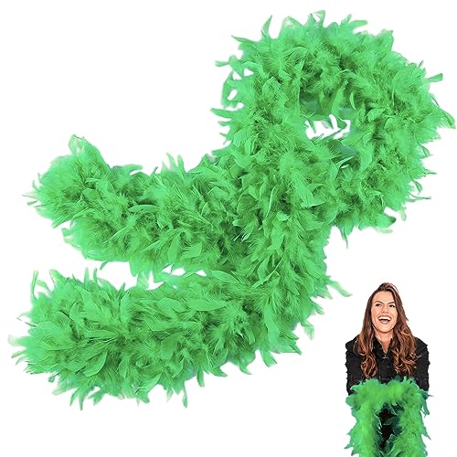 Gras Grün Federboa,Boa für Damen und Mädchen,80g 2m/6.6ft Natürliche Truthah Feder-Boa,Gras Grün Federboa Halt für Straßenfasching,Geburtstagsfeier,Konzert,Karneval,Tischdeko,Halloween,Weihnachtsfeier Gras Grün Federboa,Boa für Damen und Mädchen,80g 2m/6.6ft Natürliche Truthah Feder-Boa,Gras Grün Federboa Halt für Straßenfasching,Geburtstagsfeier,Konzert,Karneval,Tischdeko,Halloween,Weihnachtsfeier von POPOYU
