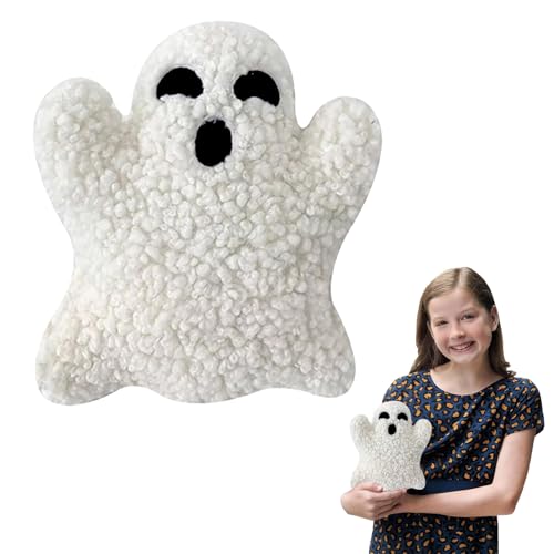 Halloween-Geisterkissen Neue kreative Halloween Niedlich Gruselige Kissen Puppe Halloween-Geister Dekoratives Kissen für Kinder Halloween Geburtstagsgeschenke weiches Bett/Sofa Dekorationen(20cm) von POPOYU