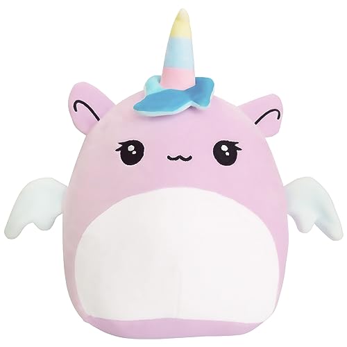 Einhorn Stofftier Plüschkissen Rosa - Weiche Kuschelkissen Puppe Cartoon Plüsch Geschenke für Kinder Mädchen Geburtstag-Weihnachts von POPOYU