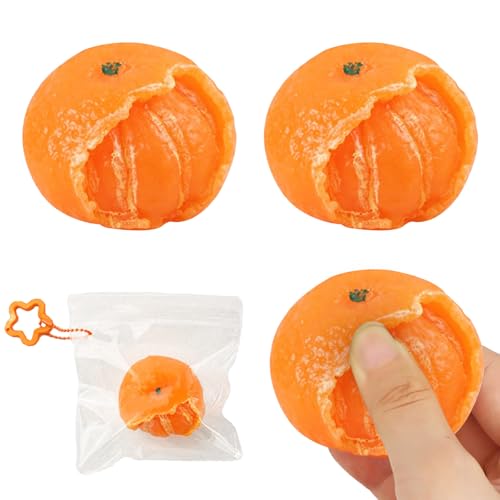 Orange Mochi Squishy Toys,Mochi Squishy Toys for Party Bags,Kleine Kawaii Soft Fidget Toy Party Bag Fillers for Kids Girls Party Favors Birthday Gifts,Christmas Surprise Filler Gift von POPOYU