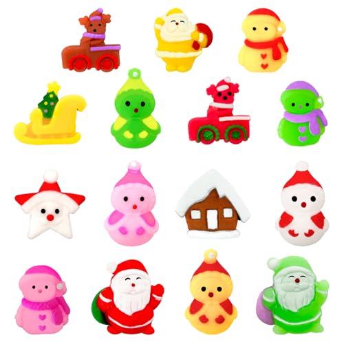POPOYU 15P Weihnachten Mochi Squishy Spielzeug, Weihnachten Mini Kawaii Moji, Weihnachten Squeeze Soft Fidget Spielzeug Gehören Santa Schneemann Haus für Weihnachten Party Taschen Füllstoffe Mädchen POPOYU 15P Weihnachten Mochi Squishy Spielzeug, Weihnachten Mini Kawaii Moji, Weihnachten Squeeze Soft Fidget Spielzeug Gehören Santa Schneemann Haus für Weihnachten Party Taschen Füllstoffe Mädchen von POPOYU