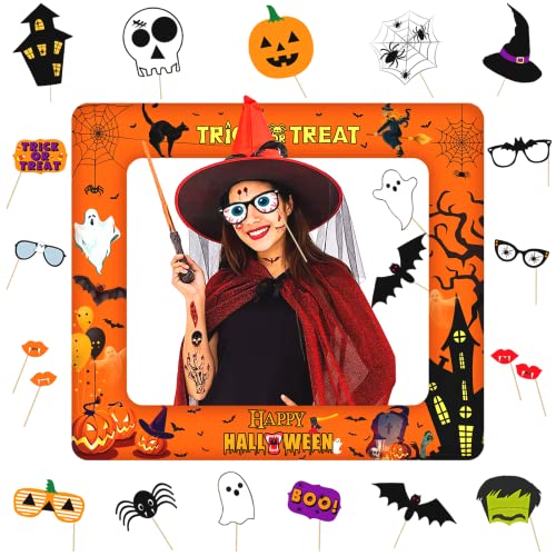 POPOYU 23 Stück Halloween Foto Requisiten,Halloween Party Aufblasbarer Fotorahmen mit 22 Stück HalloweenFotobox Accessoires,Selfie Rahmen Aufblasbarer Bilderrahmen für HalloweenPhoto Frame Set POPOYU 23 Stück Halloween Foto Requisiten,Halloween Party Aufblasbarer Fotorahmen mit 22 Stück HalloweenFotobox Accessoires,Selfie Rahmen Aufblasbarer Bilderrahmen für HalloweenPhoto Frame Set von POPOYU