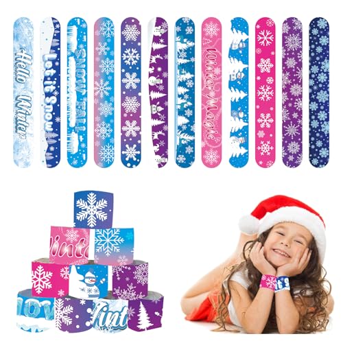 POPOYU 24Pcs Schneeflocken Slap Armbänder,Snap Armband Bänder für Geschenke Tasche Füller,Haustier Katze Party Gastgeschenke,Schneeflocken Armbänder für Kinder Geburtstagsgeschenke Katze Thema PPQ POPOYU 24Pcs Schneeflocken Slap Armbänder,Snap Armband Bänder für Geschenke Tasche Füller,Haustier Katze Party Gastgeschenke,Schneeflocken Armbänder für Kinder Geburtstagsgeschenke Katze Thema PPQ von POPOYU