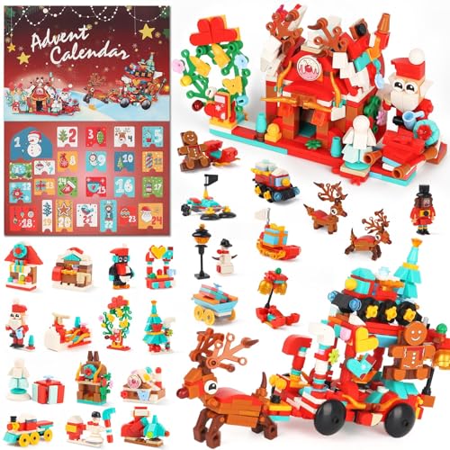 POPOYU Adventskalender 2024 Kinder Bausteine Weihnachten,Mini Bausteine Blocks 12 in 1,Weihnachts Bauklötze Adventskalender mit 24 Bausteine,Countdown Kalender für Geschenk Kinder Mädchen Junge POPOYU Adventskalender 2024 Kinder Bausteine Weihnachten,Mini Bausteine Blocks 12 in 1,Weihnachts Bauklötze Adventskalender mit 24 Bausteine,Countdown Kalender für Geschenk Kinder Mädchen Junge von POPOYU