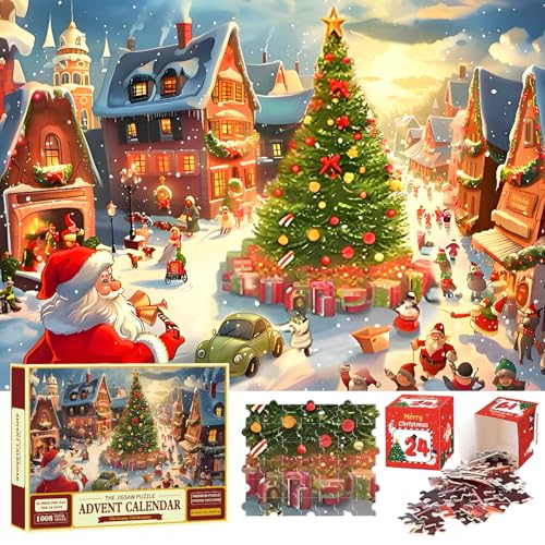 POPOYU Adventskalender Weihnachtspuzzle 2024,Adventskalender 2024 Kinder Erwachsene,Weihnachtsgeschenke Jigsaw Puzzle 1008 Teile,24 Boxen Adventskalender 2024 Jigsaw Puzzle für Mädchen Junge(50x70cm) POPOYU Adventskalender Weihnachtspuzzle 2024,Adventskalender 2024 Kinder Erwachsene,Weihnachtsgeschenke Jigsaw Puzzle 1008 Teile,24 Boxen Adventskalender 2024 Jigsaw Puzzle für Mädchen Junge(50x70cm) von POPOYU