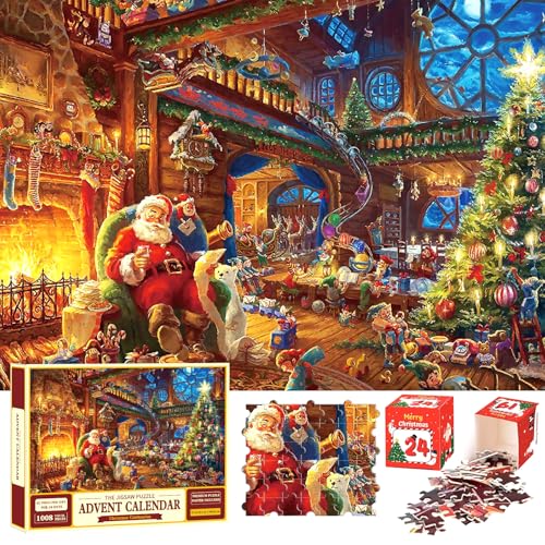 POPOYU Adventskalender Weihnachtspuzzle 2024,Adventskalender 2024 Kinder Erwachsene,Weihnachtsgeschenke Jigsaw Puzzle 1008 Teile,24 Boxen Adventskalender 2024 Jigsaw Puzzle für Mädchen Junge(50x70cm) POPOYU Adventskalender Weihnachtspuzzle 2024,Adventskalender 2024 Kinder Erwachsene,Weihnachtsgeschenke Jigsaw Puzzle 1008 Teile,24 Boxen Adventskalender 2024 Jigsaw Puzzle für Mädchen Junge(50x70cm) von POPOYU