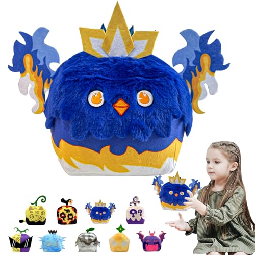 POPOYU Blox Fruits Plüschtier,Blox Fruits Kuscheltier Plüsch Weiches Stofftierkissen,Cartoon Fuchs Blox Fruits Plüschtier für Kinder Geschenke,Bloxfruits Plüschfiguren für Fans-Geburtstagspuppe von POPOYU