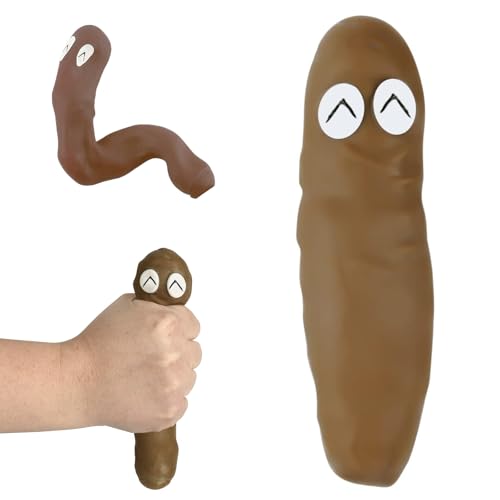 POPOYU Kackwurst Spiel,Kackhaufen Spielzeug zum Stressabbau,Lustige Antistressball Erwachsene,Kinder,Kackwurst Dehnbarer Stressabbau für Weihnachten Geburtstag Geschenk Braun von POPOYU