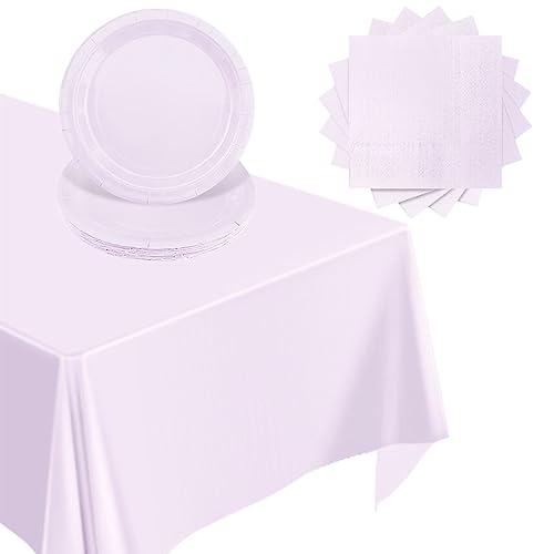 POPOYU Partygeschirr Set Flieder,37 Stück Flieder Party Geschirr Liefert Pappteller Servietten Tischdecke Flieder Partygeschirr Set für Geburtstagsparty Dekoration,Babyparty, Hochzeit Party Deko POPOYU Partygeschirr Set Flieder,37 Stück Flieder Party Geschirr Liefert Pappteller Servietten Tischdecke Flieder Partygeschirr Set für Geburtstagsparty Dekoration,Babyparty, Hochzeit Party Deko von POPOYU