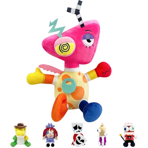 Pomni Jax Plush Digitaler Zirkus Plüschtier, The Digital Circus Plush Zooble, Zirkus Puppen, Plüsch Spielzeug, Pomni Plushies, Der Unglaubliche Digitale Zirkus Plüschtiere Lustige SittingBlockMan von POPOYU