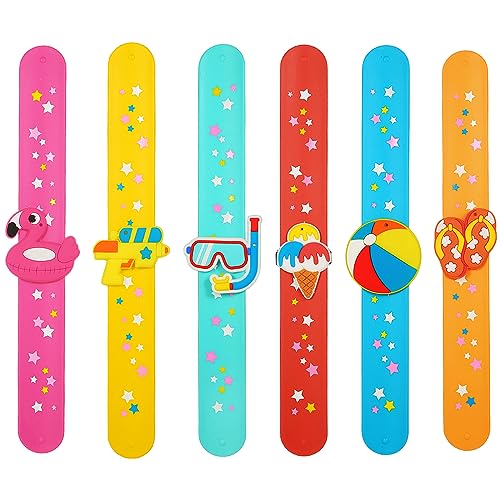 POPOYU Silikon Schnapparmbänder Kinder,6 Stück Sommerstrand Party Slap Armbänder Mitgebsel,Sommerstrand Armband Junge Mädchen Sommerstrand Geburtstagsdeko für Kinder Party Bag Fillers POPOYU Silikon Schnapparmbänder Kinder,6 Stück Sommerstrand Party Slap Armbänder Mitgebsel,Sommerstrand Armband Junge Mädchen Sommerstrand Geburtstagsdeko für Kinder Party Bag Fillers von POPOYU
