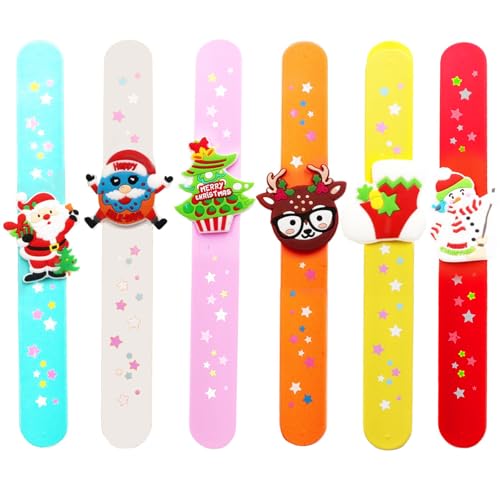 POPOYU Silikon Schnapparmbänder Kinder,6 Stück Weihnachten Party Slap Armbänder Mitgebsel,Weihnachten Armband Junge Mädchen Weihnachten Geburtstagsdeko für Kinder Party Bag Fillers POPOYU Silikon Schnapparmbänder Kinder,6 Stück Weihnachten Party Slap Armbänder Mitgebsel,Weihnachten Armband Junge Mädchen Weihnachten Geburtstagsdeko für Kinder Party Bag Fillers von POPOYU