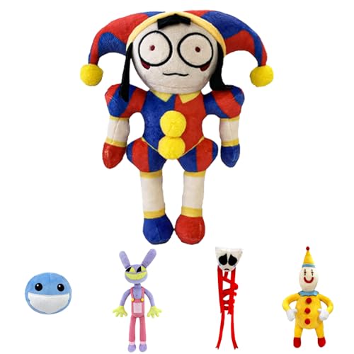 POPOYU The Amazing Digital Circus Plüsch,Digitaler Circus Plüsch,Digitaler Zirkus Kuscheltiere,Pomni Digital Circus,Digital Circus Figuren Spielzeug für TV-Fans Kinder Weihnachts Geburtstagsgeschenke von POPOYU
