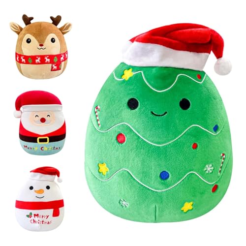POPOYU Weihnachtsbaum Kuscheltier,Kawaii Plüsch Kuscheltier,Weihnachten Plüschtier Nikolaus Stofftier Weihnachtsbaum für Kinder Sofa Dekoration Weihnachten Spielzeug Weihnachten Neujahr Geschenk von POPOYU