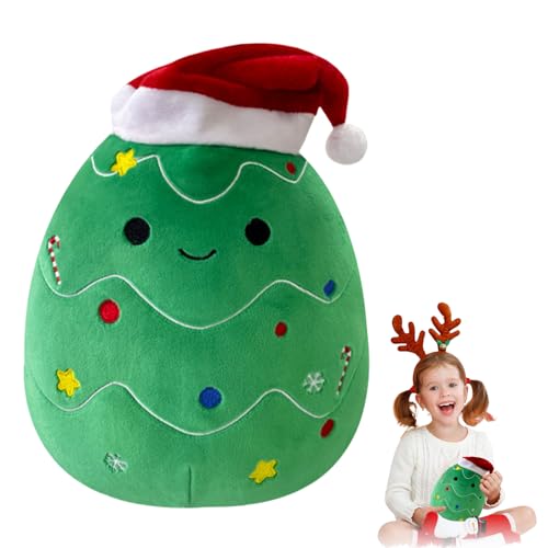 POPOYU Weihnachten Plüsch,8’’ Kleines Kuscheltier Weihnachtsbaum Stofftier Gefüllte Plüschpuppe,Weihnachten Squishmallows Plüschkissen Spielzeug für Kinder Mädchen Jungen Xmas Sofa Dekoration Geschenk von POPOYU