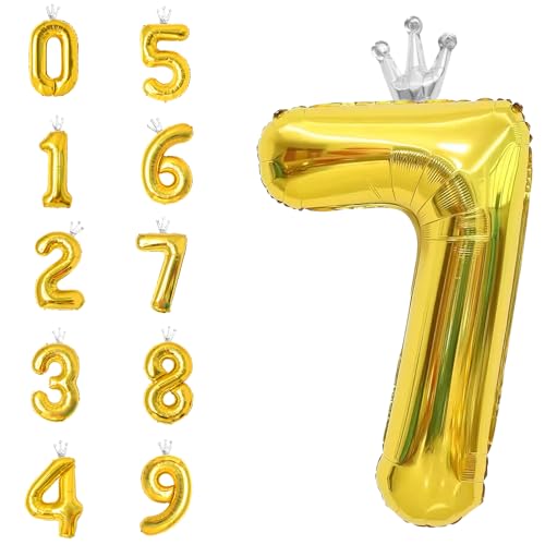 POPOYU Zahlen Luftballon Folienballon 7 Groß,40'' XXL Gold Zahlenballon 7. Geburtstag,Helium Ballons Zahlen Stehender Ballon für 7 Jahre Jungen Mädchen Geburtstags Hochzeit Jubiläum Party Deko POPOYU Zahlen Luftballon Folienballon 7 Groß,40'' XXL Gold Zahlenballon 7. Geburtstag,Helium Ballons Zahlen Stehender Ballon für 7 Jahre Jungen Mädchen Geburtstags Hochzeit Jubiläum Party Deko von POPOYU