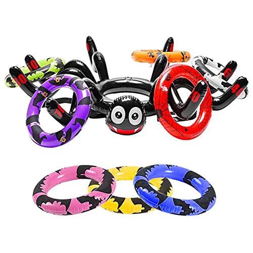 PPY Weihnachten Ringwurfspiel Erwachsene, aufblasbare Xmas Santa Hüte Ring Toss Spiel mit 4 Ringen,Familien Weihnachtsparty Spiel Weihnachten Stapeln Ring Spiel für Kinder Weihnachten Party Favors von POPOYU