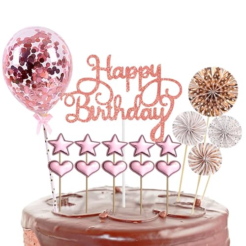 Tortendeko Geburtstag Mädchen Frau,Geburtstagskuchen Deko,16 Stück Glitzer Geburtstagstorte Topper Roségold Cake Topper Deko Geburtstag Happy Birthday Kuchendeko,für Geburtstag Party Kuchen Deko Tortendeko Geburtstag Mädchen Frau,Geburtstagskuchen Deko,16 Stück Glitzer Geburtstagstorte Topper Roségold Cake Topper Deko Geburtstag Happy Birthday Kuchendeko,für Geburtstag Party Kuchen Deko von POPOYU