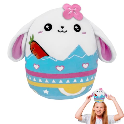 POPOYU 20cm Ostern Plüsch Bunny Kissen,Ostereier mit Plüschtieren,Osterhase Kuscheltier,Ostern Kuscheltier Osterhase Stofftier,Osterhase Plüsch für Kinder Ostern Geburtstagsgeschenke Weiches Bett Deko von POPOYU