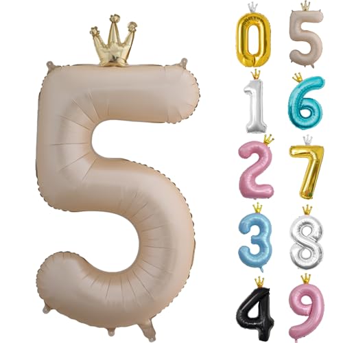 Zahl 5 Luftballon Karamell, 101cm Riesen Zahlenballon Nummer 0 1 2 3 4 5 6 7 8 9 10 16 18 21 30 40 50 60 70 80 90 100, 40" Groß Folienballons für Hochzeit Jubiläum, Geburtstagsballons Karamellfarbe Zahl 5 Luftballon Karamell, 101cm Riesen Zahlenballon Nummer 0 1 2 3 4 5 6 7 8 9 10 16 18 21 30 40 50 60 70 80 90 100, 40" Groß Folienballons für Hochzeit Jubiläum, Geburtstagsballons Karamellfarbe von POPOYU
