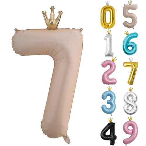 Zahl 7 Luftballon Karamell, 101cm Riesen Zahlenballon Nummer 0 1 2 3 4 5 6 7 8 9 10 16 18 21 30 40 50 60 70 80 90 100, 40" Groß Folienballons für Hochzeit Jubiläum, Geburtstagsballons Karamellfarbe Zahl 7 Luftballon Karamell, 101cm Riesen Zahlenballon Nummer 0 1 2 3 4 5 6 7 8 9 10 16 18 21 30 40 50 60 70 80 90 100, 40" Groß Folienballons für Hochzeit Jubiläum, Geburtstagsballons Karamellfarbe von POPOYU