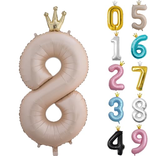 Zahl 8 Luftballon Karamell, 101cm Riesen Zahlenballon Nummer 0 1 2 3 4 5 6 7 8 9 10 16 18 21 30 40 50 60 70 80 90 100, 40" Groß Folienballons für Hochzeit Jubiläum, Geburtstagsballons Karamellfarbe Zahl 8 Luftballon Karamell, 101cm Riesen Zahlenballon Nummer 0 1 2 3 4 5 6 7 8 9 10 16 18 21 30 40 50 60 70 80 90 100, 40" Groß Folienballons für Hochzeit Jubiläum, Geburtstagsballons Karamellfarbe von POPOYU