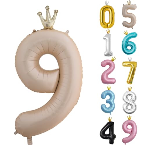 Zahl 9 Luftballon Karamell, 101cm Riesen Zahlenballon Nummer 0 1 2 3 4 5 6 7 8 9 10 16 18 21 30 40 50 60 70 80 90 100, 40" Groß Folienballons für Hochzeit Jubiläum, Geburtstagsballons Karamellfarbe Zahl 9 Luftballon Karamell, 101cm Riesen Zahlenballon Nummer 0 1 2 3 4 5 6 7 8 9 10 16 18 21 30 40 50 60 70 80 90 100, 40" Groß Folienballons für Hochzeit Jubiläum, Geburtstagsballons Karamellfarbe von POPOYU