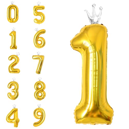 POPOYU Zahlen Luftballon Folienballon 1 Groß,40'' XXL Gold Zahlenballon 1. Geburtstag,Helium Ballons Zahlen Stehender Ballon für 1 Jahre Jungen Mädchen Geburtstags Hochzeit Jubiläum Party Deko POPOYU Zahlen Luftballon Folienballon 1 Groß,40'' XXL Gold Zahlenballon 1. Geburtstag,Helium Ballons Zahlen Stehender Ballon für 1 Jahre Jungen Mädchen Geburtstags Hochzeit Jubiläum Party Deko von POPOYU