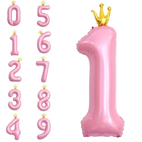 POPOYU Zahlen Luftballon Folienballon 1 Groß,40'' XXL Rosa Zahlenballon 1. Geburtstag,Helium Ballons Zahlen Stehender Ballon für 1 Jahre Jungen Mädchen Geburtstags Hochzeit Jubiläum Party Deko POPOYU Zahlen Luftballon Folienballon 1 Groß,40'' XXL Rosa Zahlenballon 1. Geburtstag,Helium Ballons Zahlen Stehender Ballon für 1 Jahre Jungen Mädchen Geburtstags Hochzeit Jubiläum Party Deko von POPOYU