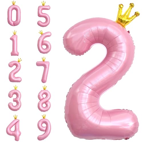 POPOYU Zahlen Luftballon Folienballon 2 Groß,40'' XXL Rosa Zahlenballon 2. Geburtstag,Helium Ballons Zahlen Stehender Ballon für 2 Jahre Jungen Mädchen Geburtstags Hochzeit Jubiläum Party Deko POPOYU Zahlen Luftballon Folienballon 2 Groß,40'' XXL Rosa Zahlenballon 2. Geburtstag,Helium Ballons Zahlen Stehender Ballon für 2 Jahre Jungen Mädchen Geburtstags Hochzeit Jubiläum Party Deko von POPOYU