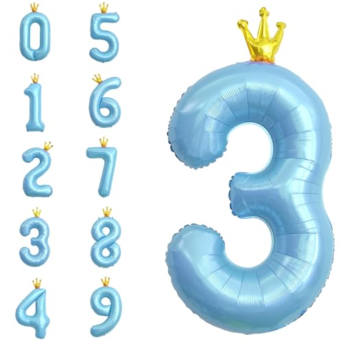 POPOYU Zahlen Luftballon Folienballon 3 Groß,40'' XXL Hellblau Zahlenballon 3. Geburtstag,Helium Ballons Zahlen Stehender Ballon für 3 Jahre Jungen Mädchen Geburtstags Hochzeit Jubiläum Party Deko POPOYU Zahlen Luftballon Folienballon 3 Groß,40'' XXL Hellblau Zahlenballon 3. Geburtstag,Helium Ballons Zahlen Stehender Ballon für 3 Jahre Jungen Mädchen Geburtstags Hochzeit Jubiläum Party Deko von POPOYU