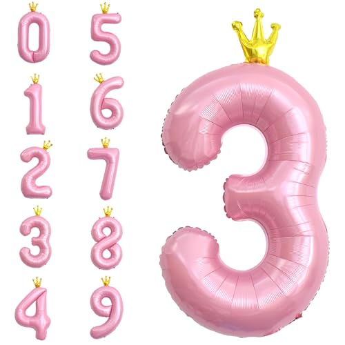 POPOYU Zahlen Luftballon Folienballon 3 Groß,40'' XXL Rosa Zahlenballon 3. Geburtstag,Helium Ballons Zahlen Stehender Ballon für 3 Jahre Jungen Mädchen Geburtstags Hochzeit Jubiläum Party Deko POPOYU Zahlen Luftballon Folienballon 3 Groß,40'' XXL Rosa Zahlenballon 3. Geburtstag,Helium Ballons Zahlen Stehender Ballon für 3 Jahre Jungen Mädchen Geburtstags Hochzeit Jubiläum Party Deko von POPOYU