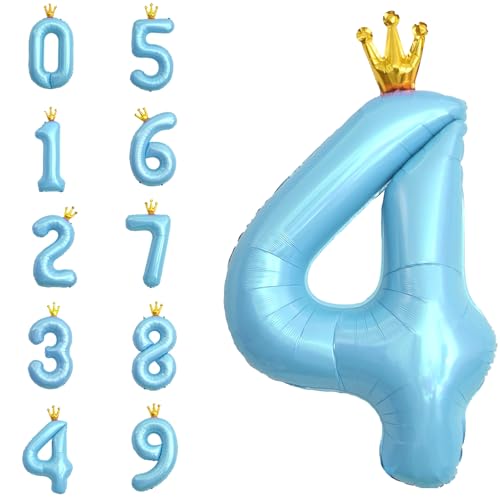 POPOYU Zahlen Luftballon Folienballon 4 Groß,40'' XXL Hellblau Zahlenballon 4. Geburtstag,Helium Ballons Zahlen Stehender Ballon für 4 Jahre Jungen Mädchen Geburtstags Hochzeit Jubiläum Party Deko POPOYU Zahlen Luftballon Folienballon 4 Groß,40'' XXL Hellblau Zahlenballon 4. Geburtstag,Helium Ballons Zahlen Stehender Ballon für 4 Jahre Jungen Mädchen Geburtstags Hochzeit Jubiläum Party Deko von POPOYU