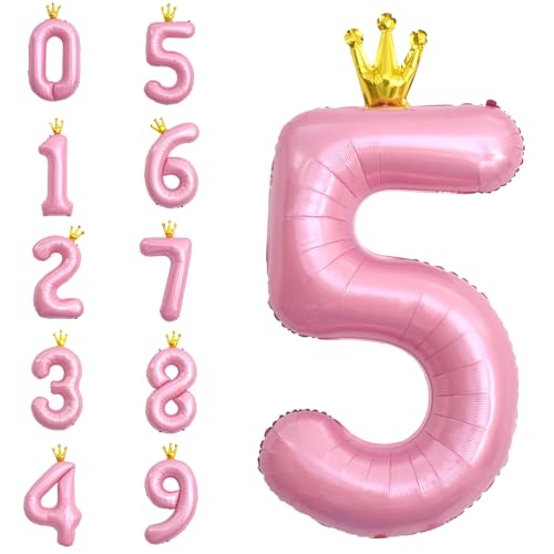 POPOYU Zahlen Luftballon Folienballon 5 Groß,40'' XXL Rosa Zahlenballon 5. Geburtstag,Helium Ballons Zahlen Stehender Ballon für 5 Jahre Jungen Mädchen Geburtstags Hochzeit Jubiläum Party Deko POPOYU Zahlen Luftballon Folienballon 5 Groß,40'' XXL Rosa Zahlenballon 5. Geburtstag,Helium Ballons Zahlen Stehender Ballon für 5 Jahre Jungen Mädchen Geburtstags Hochzeit Jubiläum Party Deko von POPOYU