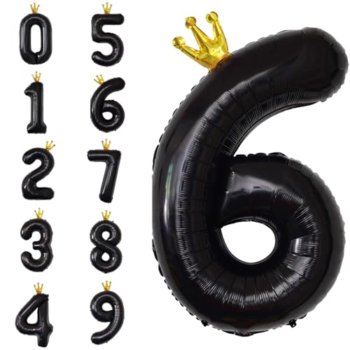 POPOYU Zahlen Luftballon Folienballon 6 Groß,40'' XXL Schwarz Zahlenballon 6. Geburtstag,Helium Ballons Zahlen Stehender Ballon für 6 Jahre Jungen Mädchen Geburtstags Hochzeit Jubiläum Party Deko POPOYU Zahlen Luftballon Folienballon 6 Groß,40'' XXL Schwarz Zahlenballon 6. Geburtstag,Helium Ballons Zahlen Stehender Ballon für 6 Jahre Jungen Mädchen Geburtstags Hochzeit Jubiläum Party Deko von POPOYU