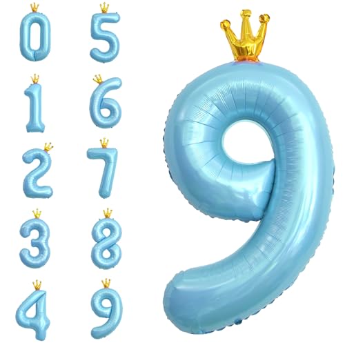 POPOYU Zahlen Luftballon Folienballon 9 Groß,40'' XXL Hellblau Zahlenballon 9. Geburtstag,Helium Ballons Zahlen Stehender Ballon für 9 Jahre Jungen Mädchen Geburtstags Hochzeit Jubiläum Party Deko POPOYU Zahlen Luftballon Folienballon 9 Groß,40'' XXL Hellblau Zahlenballon 9. Geburtstag,Helium Ballons Zahlen Stehender Ballon für 9 Jahre Jungen Mädchen Geburtstags Hochzeit Jubiläum Party Deko von POPOYU